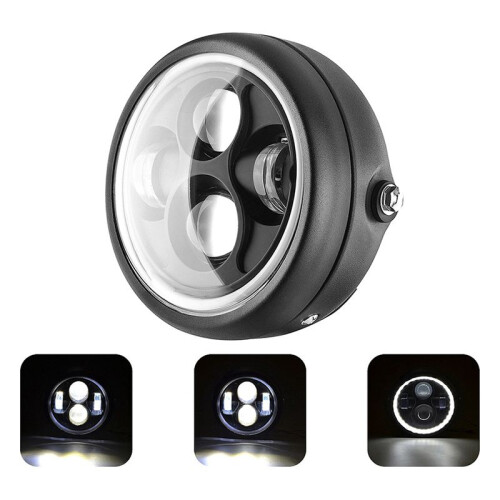 2X Modified Motorcycle LED Headlight GN125 Headlight 5.75 Inch Retro Headlight Aperture Headlight 1