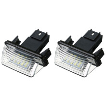 2X 12V 6500K 18LED License Plate Light Bright White Lamp License Plate Light for 206/307/308 for C3/C4