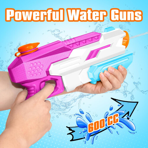6 Pack Super Water Gun for Summer Swimming Pool 600cc 2