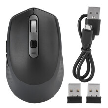 Trådløs mus for bærbar PC, stillegående mus med plug play-design og universell kompatibilitet Ultra stillegående klikk ergonomisk USB-mus for