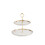 Luxurious Ceramic Two-Layer Detachable Fruit Plate for Wedding Round 2-Layer Plate 1
