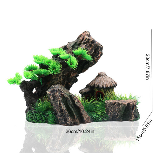 1set Realistic Rock Formation Aquariums Simulation Stone Fish 2