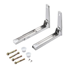 Adjustable Microwave Oven Stand with Rustproof Steel, Space Saving Countertop Storage Rack Silver