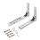 Adjustable Microwave Oven Stand with Rustproof Steel, Space Saving Countertop Storage Rack Silver 1