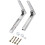 Adjustable Microwave Oven Stand with Rustproof Steel, Space Saving Countertop Storage Rack Silver 4
