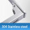 Adjustable Microwave Oven Stand with Rustproof Steel, Space Saving Countertop Storage Rack Silver 5