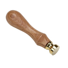 Craft Stamp Head with Wood Handle Set for Seal Card-Round 1.5cm