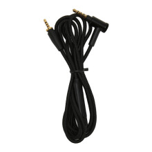 Cable TPE de alta calidad para juegos y uso diario, conector en ángulo recto de 90 grados con controles de volumen, conector de 3,5 mm chapado en