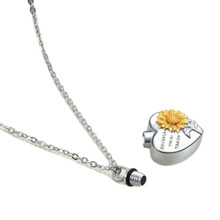 Memorial Necklace Ashes Container Locket Cremation Neck Jewelry