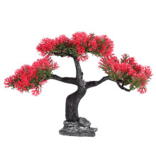 Realistic Pine Bonsais Fishtanks Decors Natural-Thuja pine red
