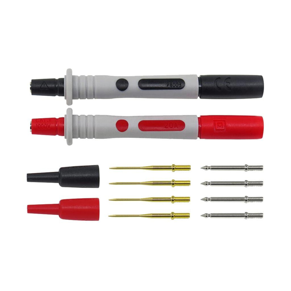 2Pcs Premium Test Probes With Replaceable Probe Tips For Digital Multimeter 9365049329293