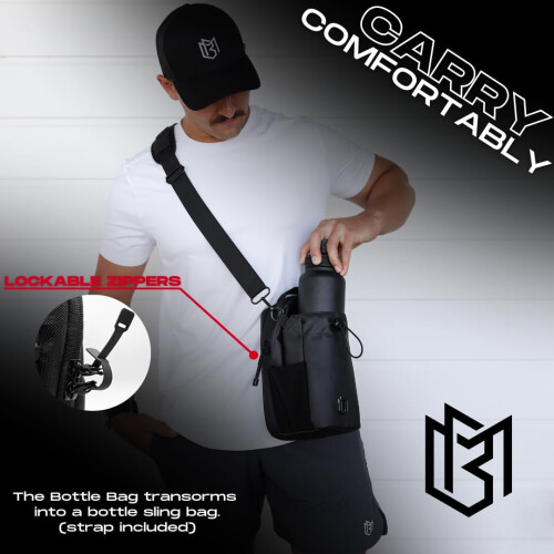 Magnetic Bottle Bag Sling Bag for Gym with Adjustable Strap 2