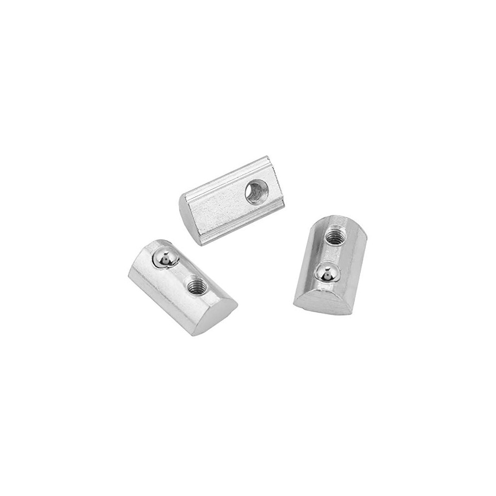 Nuts 20Pcs/Set Spring Nut Fastener Carbon Steel Nuts T-Slot Nut W/Spring Loaded Ball For Aluminum Profile Accessories - (Size: M8) 9365049329972