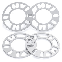 Universal 5mm Wheel Spacers for 98120 Multiple Bolts Pattern, Pack of 4 Thin Aluminum Shims