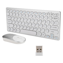 Ensemble clavier et souris sans fil, récepteur USB Type C 2 en 1, clavier et souris sans fil pleine taille pour PC portable, ordinateur portable et