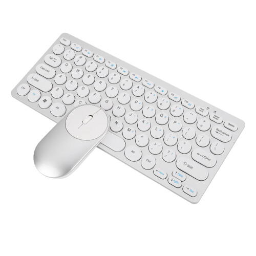 Combinazione tastiera e mouse wireless, USB e ricevitore Type-C2 in 1. Tastiera e mouse wireless di dimensioni standard per Windows, Mac, laptop e PC 2
