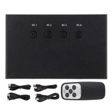 IR-fjärrstyrd HDMI-switch med 4K-upplösning och HDR10-stöd, HDCP2.2-kompatibel HDMI-väljare med USB-switching och stabil signal