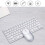 Combinazione tastiera e mouse wireless, USB e ricevitore Type-C2 in 1. Tastiera e mouse wireless di dimensioni standard per Windows, Mac, laptop e PC 5