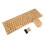 Conjunto de teclado e mouse sem fio em madeira de bambu, design ecológico com conexão de 2,4 GHz para Windows, Mac, Linux, Android e iOS, 1
