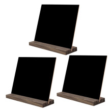 3 pieces small hotel sign board with wooden base standing table sign small counter small wooden board wooden black