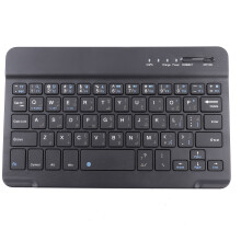 Tastiera Bluetooth per iPad iPhone Samsung Tablet Smartphone, Mini tastiera wireless portatile ultra sottile ricaricabile con telaio in lega di