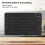 Teclado Bluetooth sem fio ultrafino, portátil e universal, compatível com iPad, Android e Windows. Design ergonômico, digitação silenciosa e 8