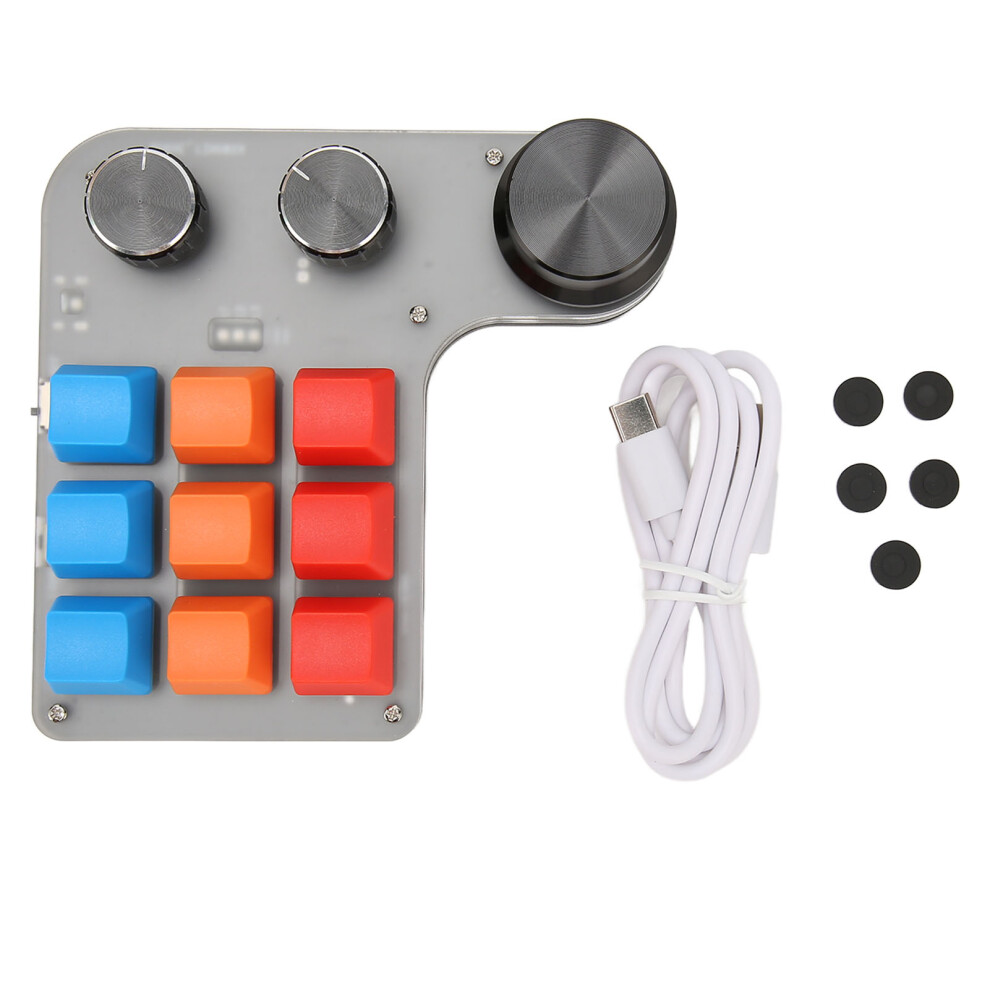 Macro Programmable Keyboard One Handed Mechanical Keyboard With Rgb Backlit Customizable Keypad For Gaming Office Use, Tactile Feedback Ergonomic Desi 9486358004319