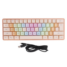 Méarchlár Meicniúil RGB le Soilsiú Cúltaca, Méarchlár Cearrbhachais RGB Cherry MX Switch 60% Dlúth le hEochracha Frith-Taibhsí agus
