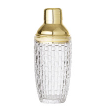 Glass and Stainless Steel Cocktail Shaker for Mixing Drinks 0.385 L