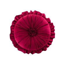 Round Pleated Velvet Ruffle Meditation Floor Pillow for Home Decoration Chair 14 Inch