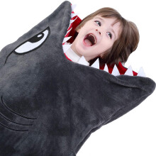 Shark Blanket Hoodie Cozy Wearable Cartoon Animals Interesting for Birthdays