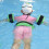 Back Float Swim Trainer, Adjustable, Secure Fit, Comfortable EVA Material, Green 3