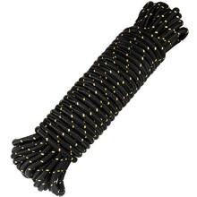8 mm Paracord Rope, Black Nylon Rope, 20 m Multifunctional Outdoor Rope, Climbing Drawstring Rope, Laundry Rope for Outdoor Camping Garden