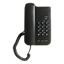 Telefon fix cu fir pentru birou, ecran iluminat din spate, telefon cu fir cu funcție de așteptare a apelului, reapelare, mute, pauză, funcții