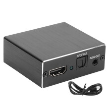 Extrator de áudio HDMI com saída óptica Toslink SPDIF e saída de áudio estéreo com conector AUX de 3,5 mm para ampla compatibilidade com