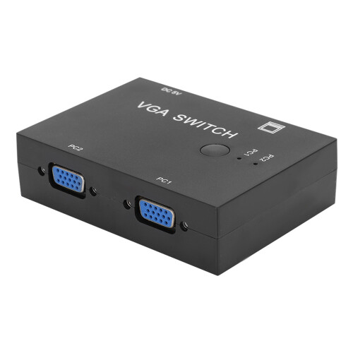 Κουτί διακόπτη KVM, διακόπτης USB VGA KVM για 2 υπολογιστές, κοινόχρηστη οθόνη, 1