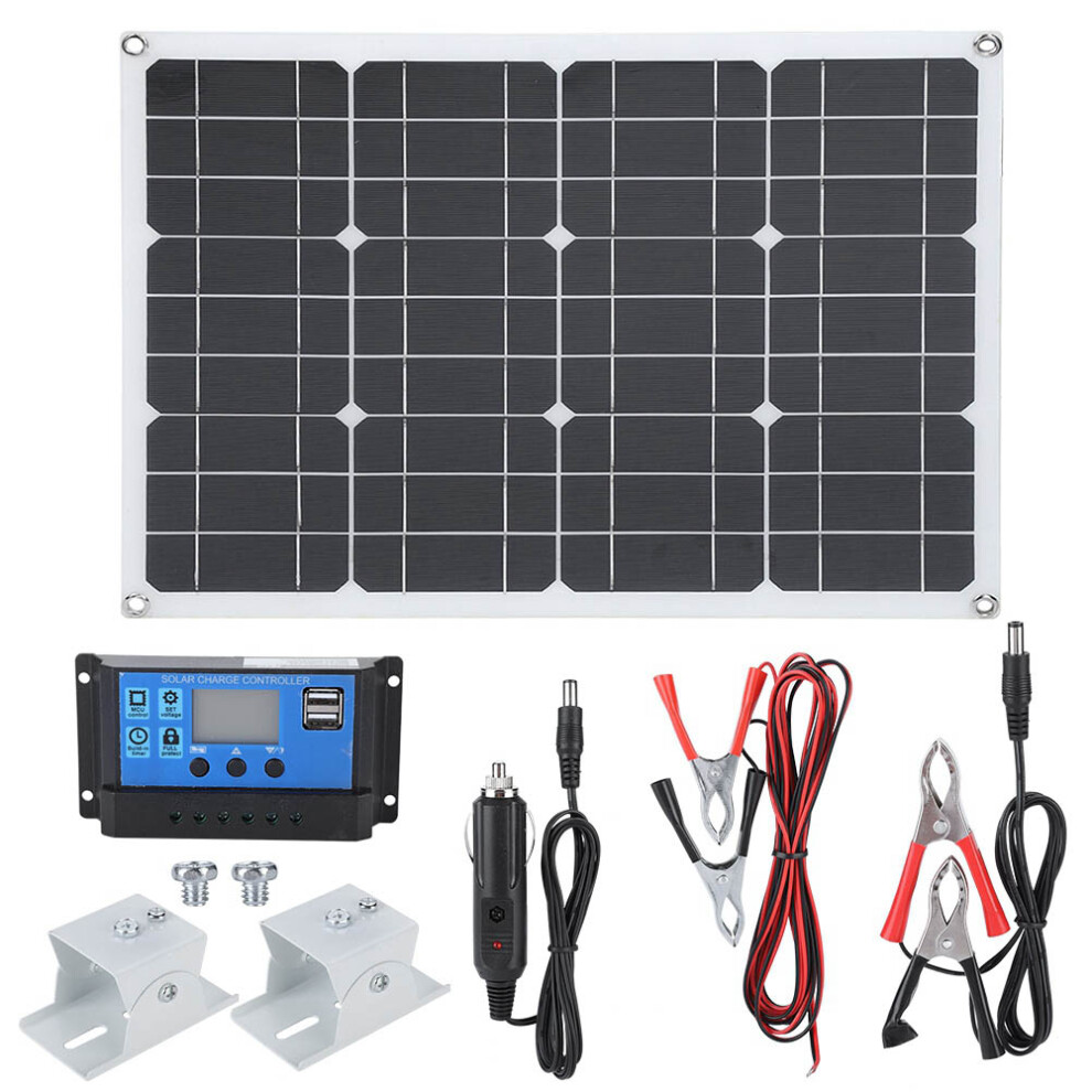 Solar Battery Charger With High Conversion Efficiency, Monocrystalline Solar Panel For Portable Power Station Foldable Solar Panel With Lcd Display An 9486358008638
