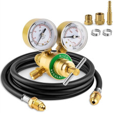 Argon Co2 Regulator, Gauges Welding Gas Regulator for MIG and TIG Welding with 6.6FT Argon Gas Hose