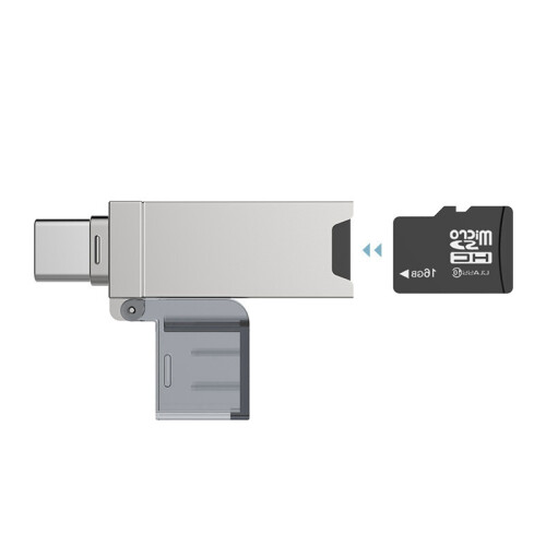 CR006 Zinc Alloy Card Reader Type C SD/TF USB Flash Disk Support 256G Multi Memory Card Reader for Computers Phones 1
