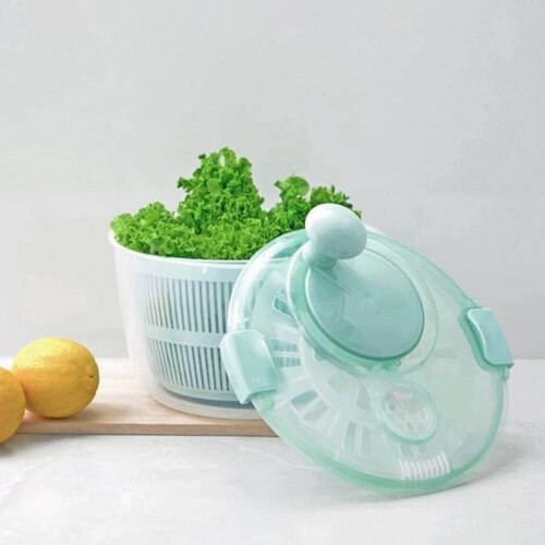 Large Plastic Quick BPA Free Salad Spinner for Kitchen Vegetable 5 Litres 1