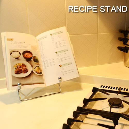 Sturdy Metal Multi-Functional Non-Slip Cookbook Stand for Kitchen Counter Reading Easel 1