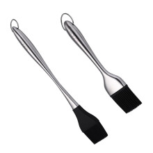 2 pcs Oil Brush Grill Brush for Baking Pastry Silver