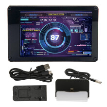 Temperaturmonitor für Computer mit 3,5-Zoll-IPS-Bildschirm, USB-Mini-Subdisplay für Echtzeit-Überwachung von CPU- und GPU-Daten, anpassbarem