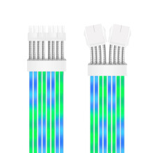 ARGB PSU Cables 2x8Pin PCIE ARGB PSU Cables Soft Silicone Bendable for Gaming PC Build