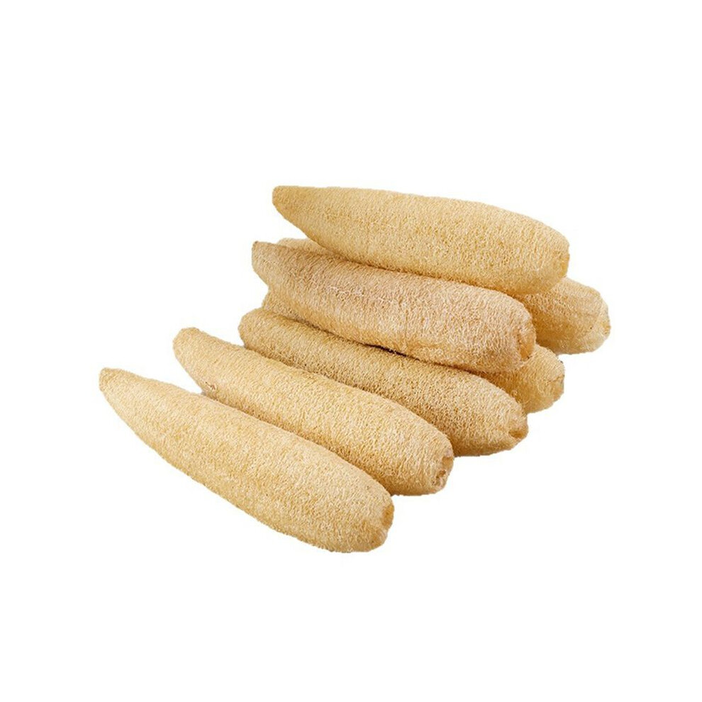 Typecat 8Pcs Natural Bath Loofah Sponge Loofah Scrubber For Skin Care Spa Shower Body Bath Brush Kitchen Cleaning 35-40Cm