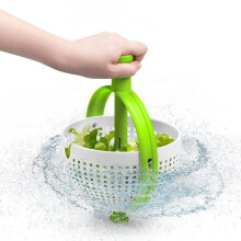 Collapsible Salad Spinner for Washing and Drying Greens Vegetables Compact Storage