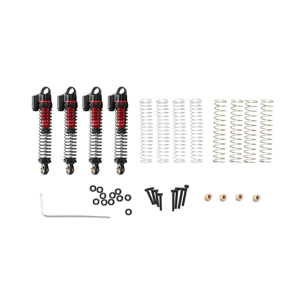 4Pcs 53Mm Metal Oil Shock Absorber Damper For Axial Scx24 Ax24 1/24 Rc Crawler Car Upgrade Parts, Black 4711978732850