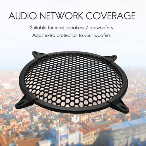 Subwoofer Grid Car Speaker Amplifier Grill Cover Mesh - 10 Inch 2