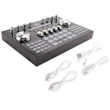 K1 Live Sound Card Portable Bluetooth Sound Card Profession Adjustable Volume Audio for Music Recording Karaoke Singing