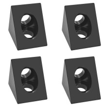 90 Degree Angle Bracket Connector for CNC & 3D Printer DIY V-Slot Black Corner for 2020 Aluminum Profile 4Pcs